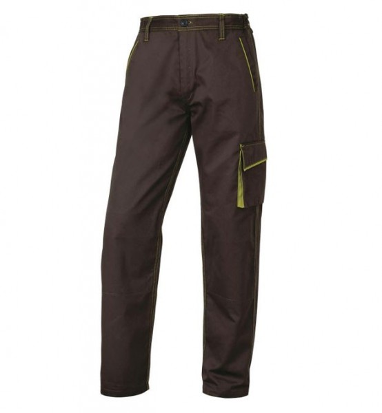 Con rodilleras y bolsillos Color: gris con ribete verde Pantalones de trabajo Panoply M6 de Panostyle 