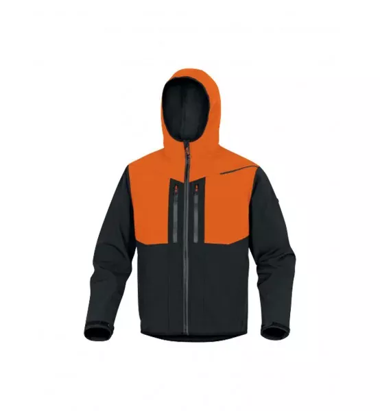 Chaqueta Softshell de trabajo DeltaPlus Horten2-Gris-Naranja