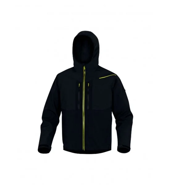 Chaqueta Softshell de trabajo DeltaPlus Horten2 Ligh-Negro-Amarillo