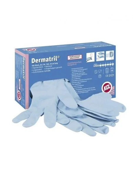 Paquete guantes de nitrilo azul desechables - Talla 10